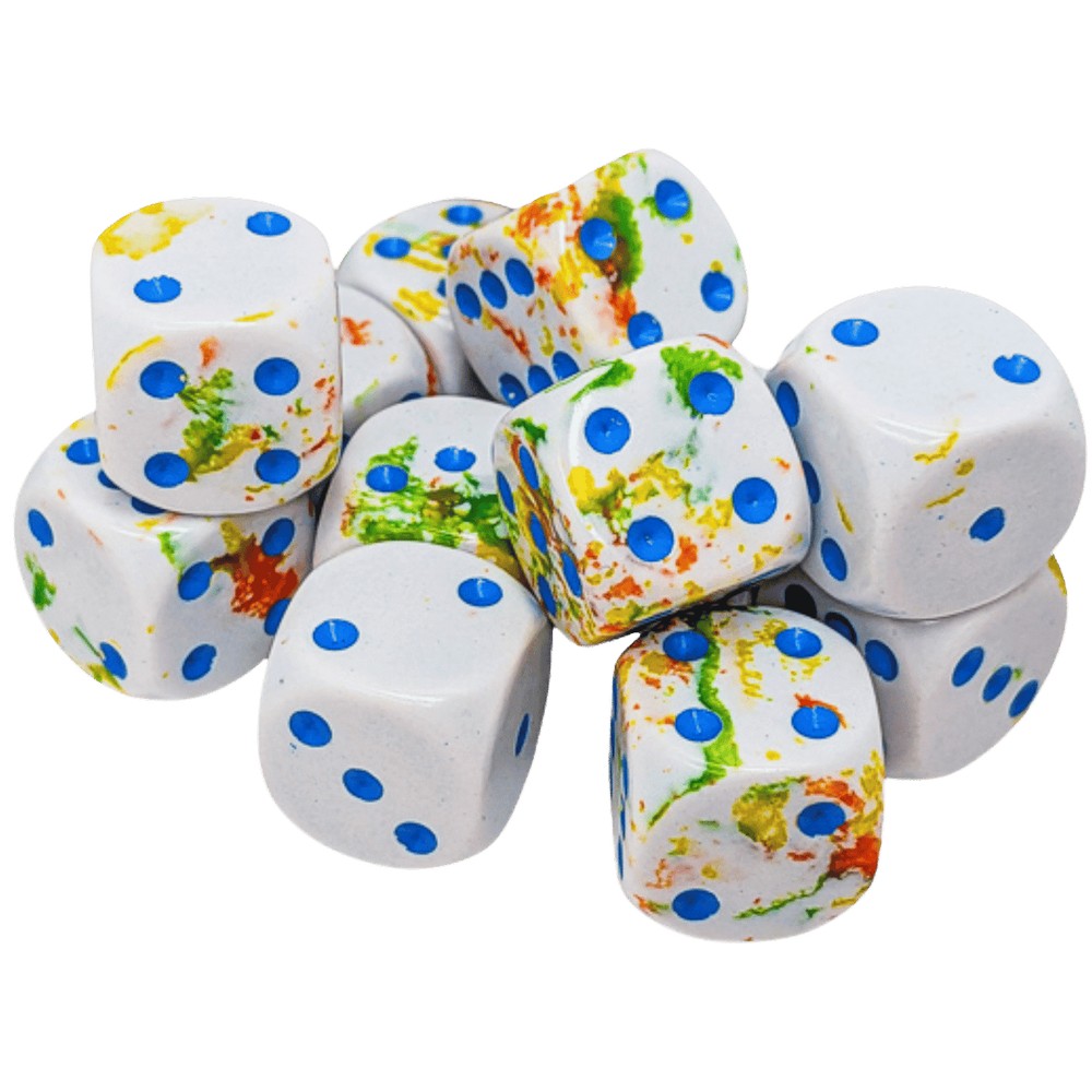 PREORDER U2 CHX 24609 Brush Breezy/blue 16mm d6 Dice Block (12 dice)
