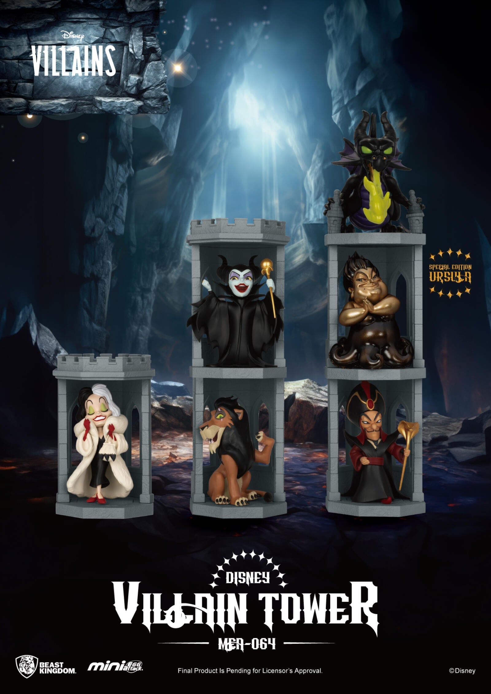 PREORDER Beast Kingdom Mini Egg Attack Disney Villain Tower Series Blind Box Set (6 in the Assortment)
