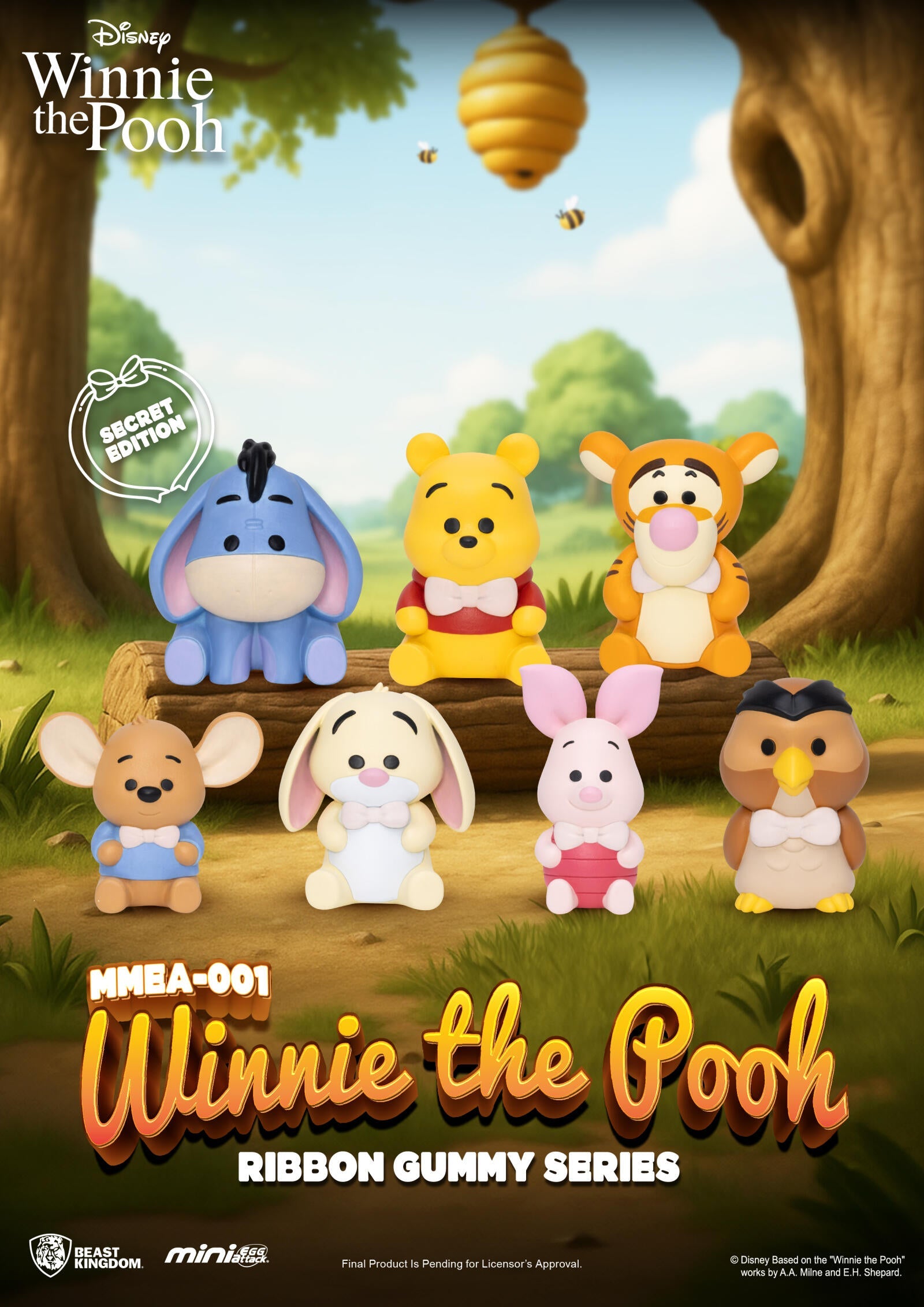 PREORDER Beast Kingdom Mini Egg Attack Winnie the Pooh Ribbon Gummy Series (24 in the Assortment)